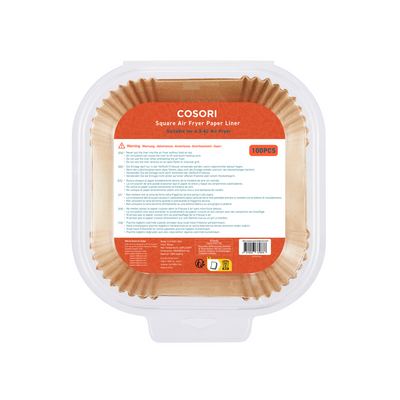 Cosori 100x Square Air Fryer Paper Liner